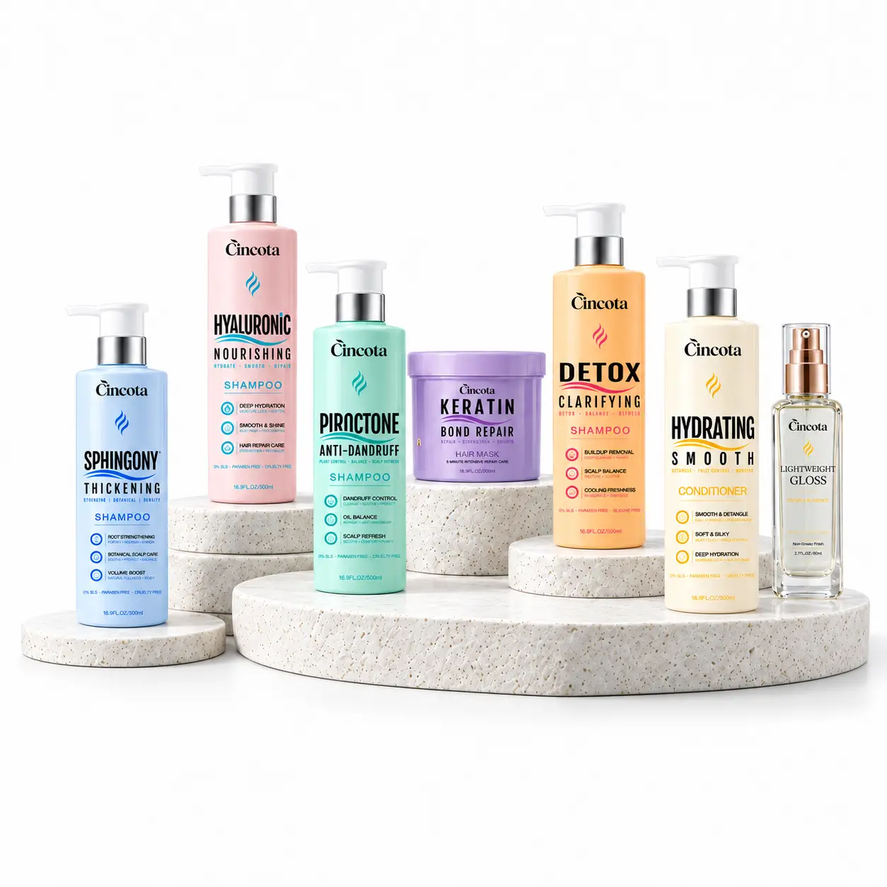 Cincota daily hair and scalp care collection